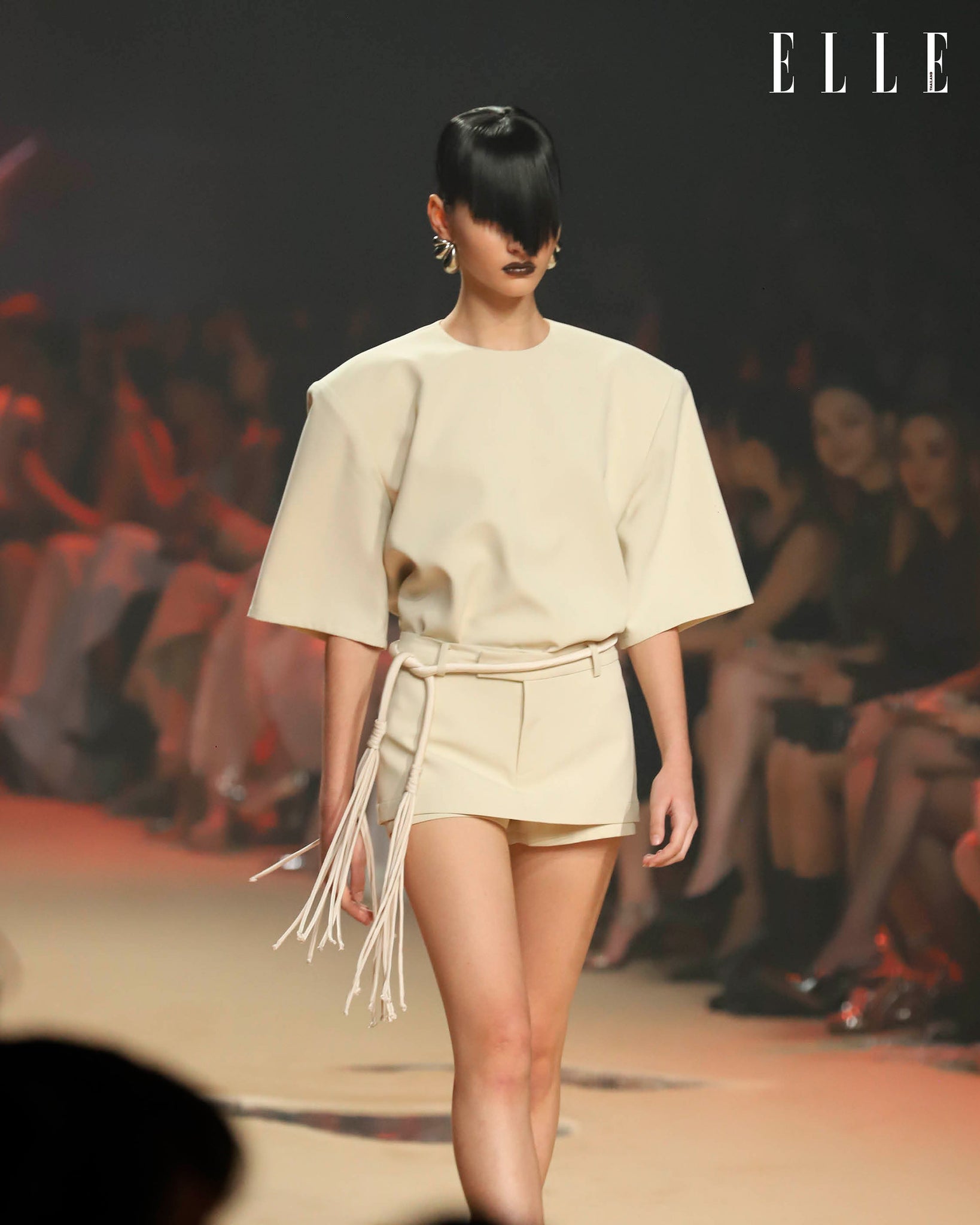 NICHP : The Silent Flow Collection : Rory top และ Rory scarf ผ้าเพจ (Pre-order 3-4 week)