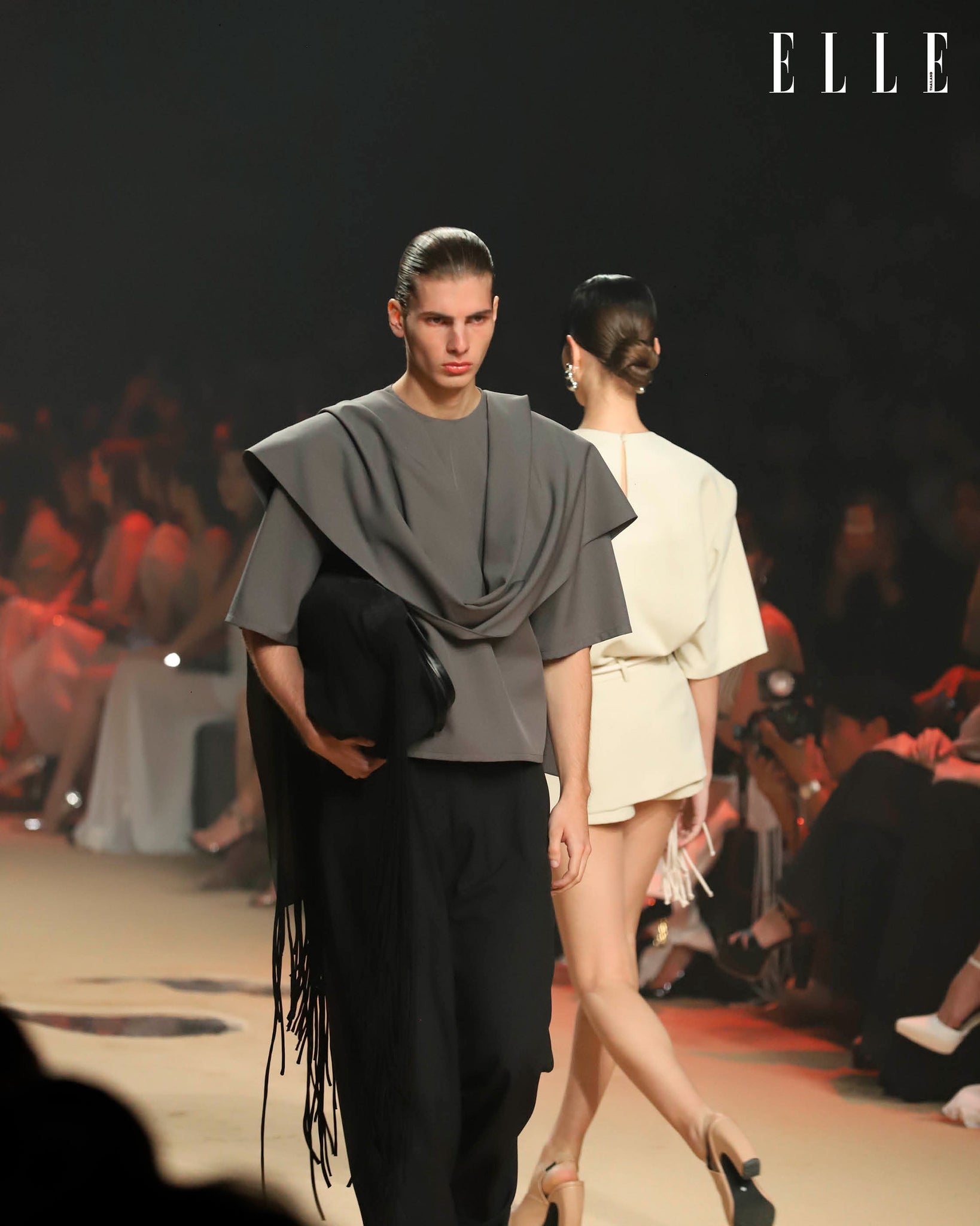 NICHP : The Silent Flow Collection : Rory top และ Rory scarf ผ้าเพจ (Pre-order 3-4 week)