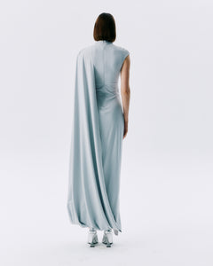 NICHP : Meteora Collection : Evora Dress เดรสผ้ายืดแขนสั้น จับเดรปช่วงเอว และมีผ้าตกแต่งไปด้านหลัง