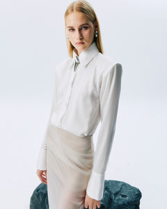 NICHP : Meteora Collection : Evora top ตกแต่งด้วยกระดุม มีอะไหล่เงิน ผ้าโพลีเอสเตอร์ ใส่ได้ทุกโอกาส ผ้านุ่มสบาย