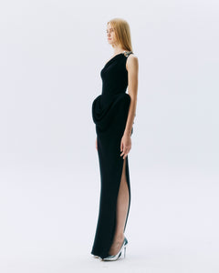 NICHP : Meteora Collection : DRESS -2501 เดรสไหล่เดี่ยว แบบยาว