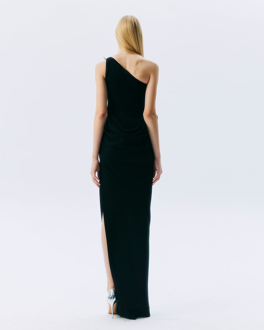 NICHP : Meteora Collection : DRESS -2501 เดรสไหล่เดี่ยว แบบยาว