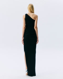 NICHP : Meteora Collection : DRESS -2501 เดรสไหล่เดี่ยว แบบยาว