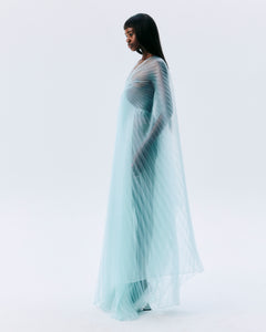 NICHP : Meteora Collection : Daphne pleat dress เดรสพลีทปิดไหล่สองข้าง (มีซับในยาวด้านใน)