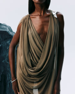NICHP : Meteora Collection : Mirelle dress ผ้าตาข่ายยืด ตกแต่งอะไหล่สีเงิน